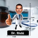 "Doc's 3D Thumbs-Up Tribute: Personalized Caricature with Photo"