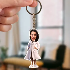 Doctors 3D Feel Tribute: Personalized Acrylic Caricature for Female Doctors