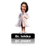 Doctors 3D Feel Tribute: Personalized Acrylic Caricature for Female Doctors