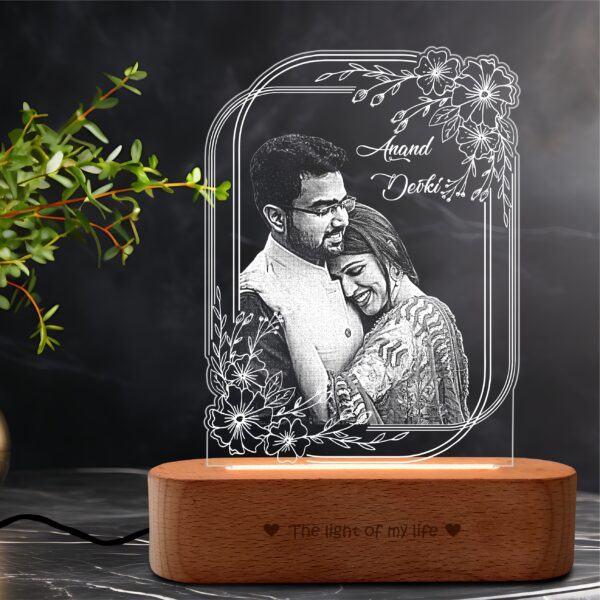 Elevate Your Precious Memories with our Engraved Acrylic Photo Frame: Where Elegance Meets Romance Personalize Anniversary Gift