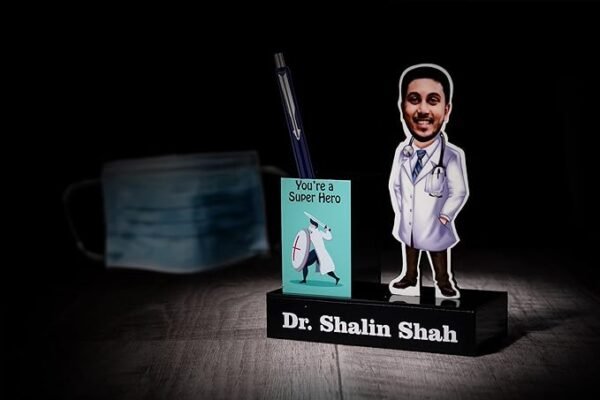 World's best doctor standee with pen stand