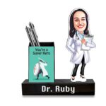 World's best doctor standee with pen stand