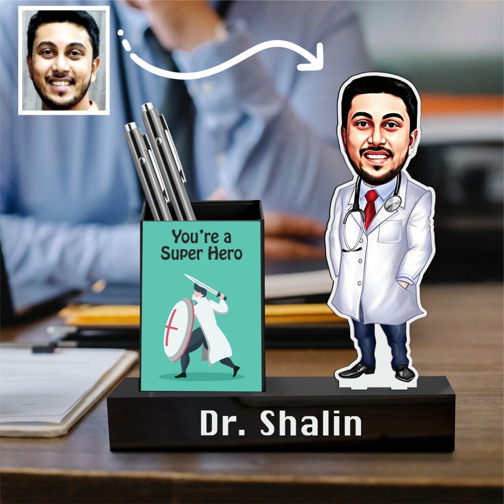 Gift for Doctor - Caricature Standee With Pen Stand