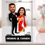 Dashing couple caricature gift