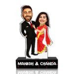 Dashing couple caricature gift