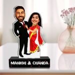 Dashing couple caricature gift