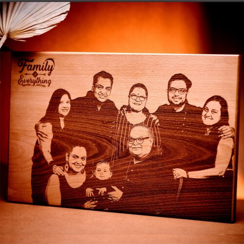 JollyHome: Personalized Wooden Plaque for Happy Family Portraits