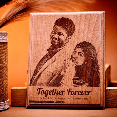 TimberTale: Engraved Wooden Photo Frame