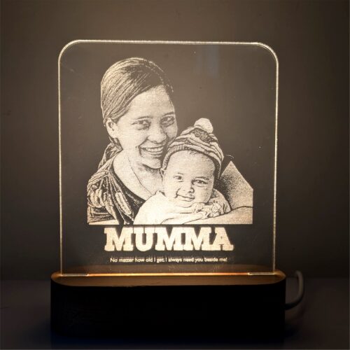 Eternal Need: Engraved Mom & Child Lamp