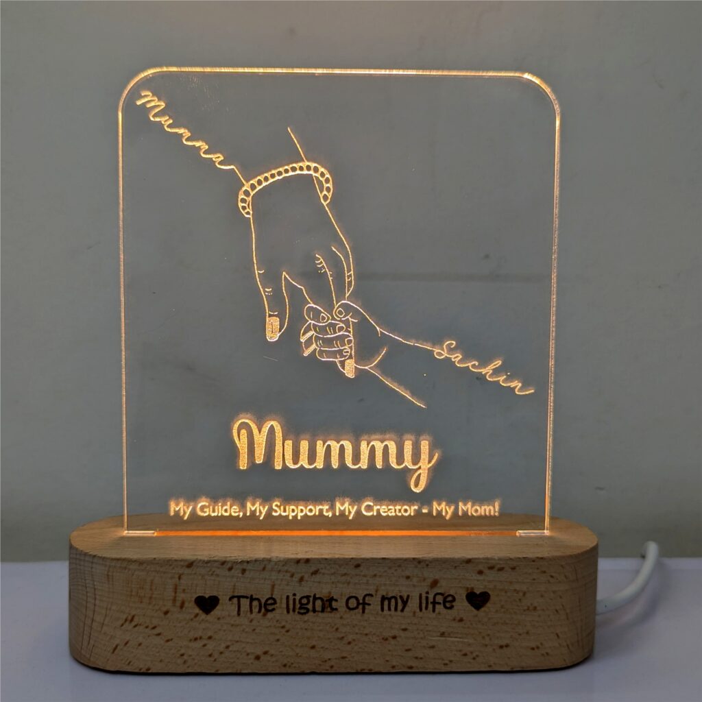 Guiding Light: Personalized Mom & Child Lamp