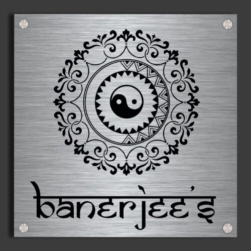 Harmony Mandala - Stainless Steel Name Plate. - 8 x 8 inch