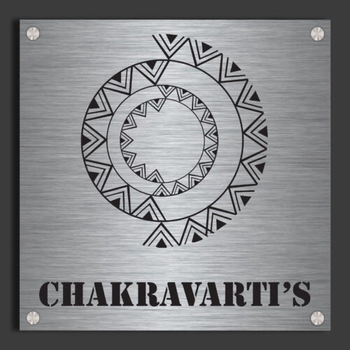 Mandala Chakra - Steel Name Plate - 8x8 inch