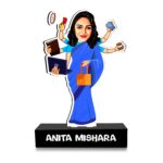 Busy Bee Personalized Saree-clad Caricature Tribute