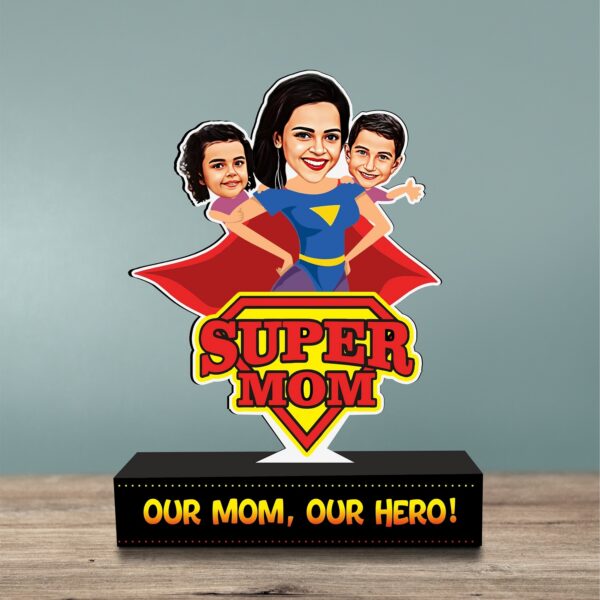 Mighty Mom: Personalized Heroic Caricature Tribute