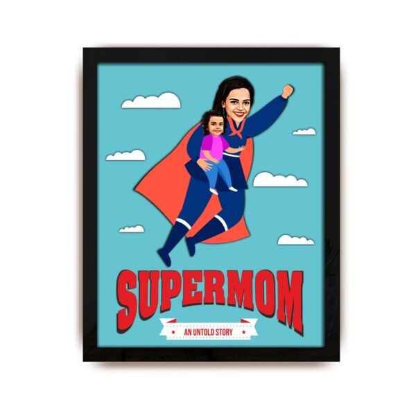 Supermom Chronicles: Personalized Flying Hero Frame