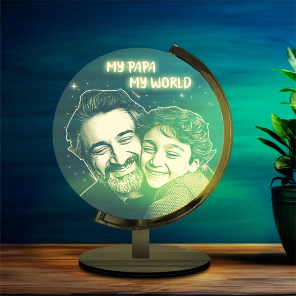 Beloved Dad: Personalized Photo Lamp for Dad