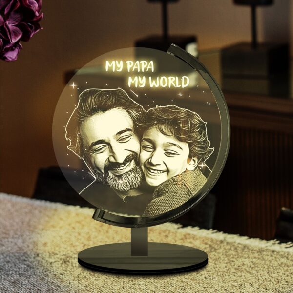 Beloved Dad: Personalized Photo Lamp for Dad