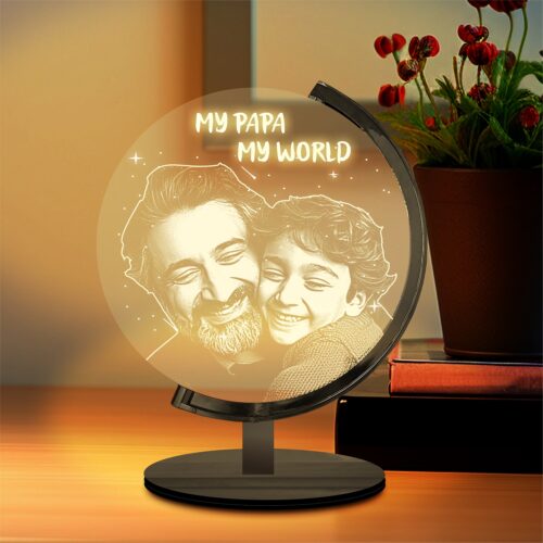 Beloved Dad: Personalized Photo Lamp for Dad