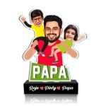 Dad's Shoulder Crew: Personalized Dad Caricature Standee