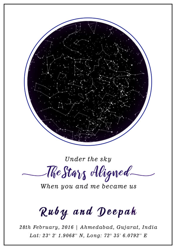 Stellar Love: Personalized Star Map Frame