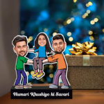 Khushiyo Ki Sawari Caricature: Rakhi Gift for Two Brothers and One Sister