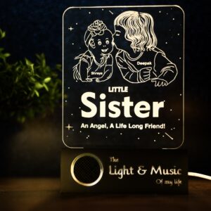 Angel's Glow: Big Brother's Personalized Gift for Younger Sister