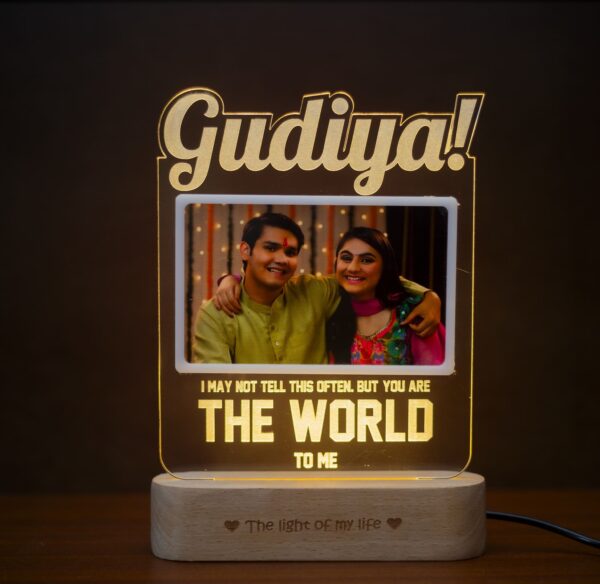 Gudiya: Personalized Sister's Photo Lamp