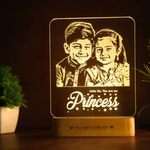 Princess Photo Lamp - Personalized Gift for Sister