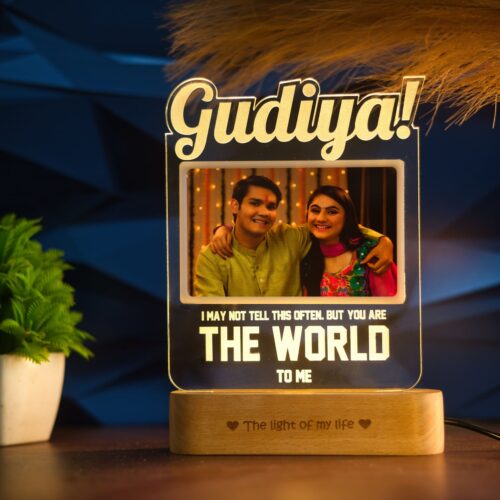 Gudiya: Personalized Sister's Photo Lamp