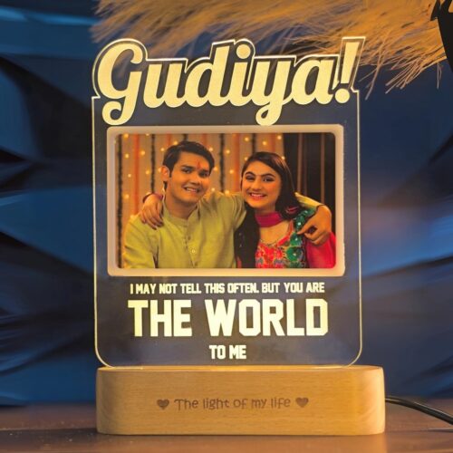 Gudiya: Personalized Sister's Photo Lamp