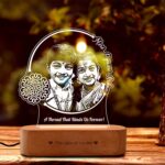 Threads of Love: Rakshabandhan Gift for brother Engraved Photo Lamp