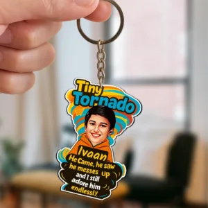 Tiny Tornado – Personalized Gift for Younger Brother | Custom Cartoon Standee
