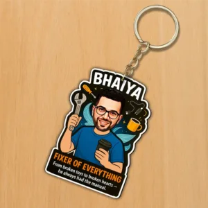 Fixer of Everything – Custom Caricature | Cool Gift for Brother | Printed MDF with Acrylic Base