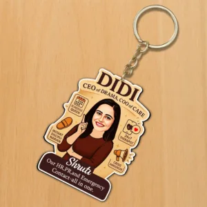 Didi – CEO of Drama, COO of Care | Funny Gift for Elder Sister | Personalized Caricature Standee