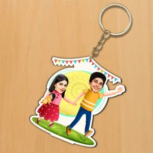 Hand in Hand Personalized Caricature - Brother & Sister
