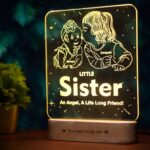 Angel's Glow: Big Brother's Personalized Gift for Younger Sister