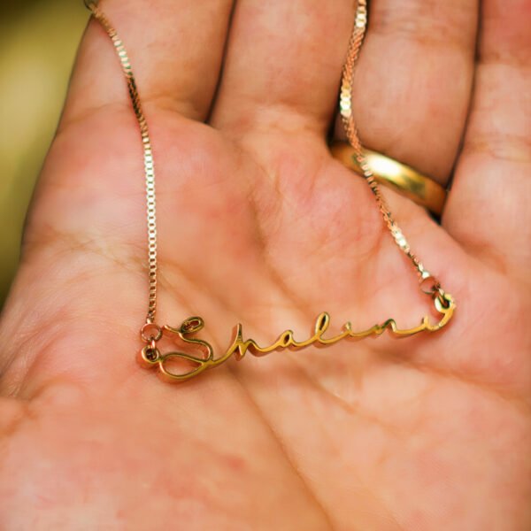 Signature Style Name Necklace – Personalized Script in Stainless Steel