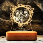 Bright Blossoms: Personalized Family Photo Lamp