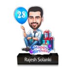 Balloon Blast Caricature – Personalized Birthday Gift for Him