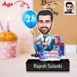 Balloon Blast Caricature – Personalized Birthday Gift for Him