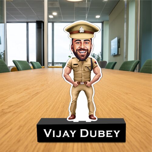 The Real Singham: Personalized Caricature Gift for Police Officers