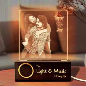 Celestial Moments: Engraved Love Glow Lamp – Valentines gift for husband