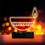 Acrylic LED Diya for Diwali Light Decoration – Works on AA Cell