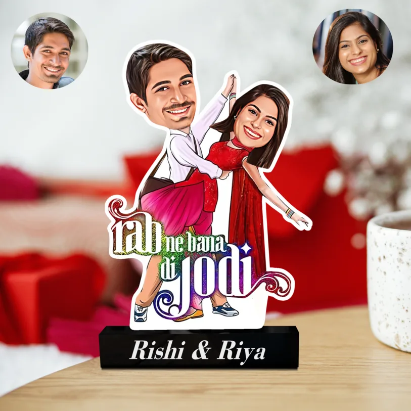 Rab Ne Bana Di Cute Jodi Caricature – Your Love Story, Bollywood Style!