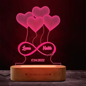 Anniversary Gift - Heart Lamp With Names