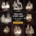 A Love Story Lamp – Personalized Wedding Gift for Couple with Photo & Names - Image 4
