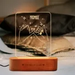 "Promise in Light" Personalized Engraved Couple Lamp