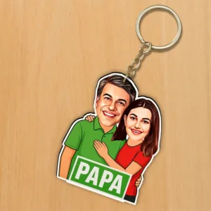 Mere Papa, Meri Duniya – Personalized Caricature Gift for Dad from Daughter