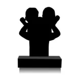 Custom Caricature Father’s Day Gift – "Held High by His Love” | Personalized Dad & Kids Acrylic Standee