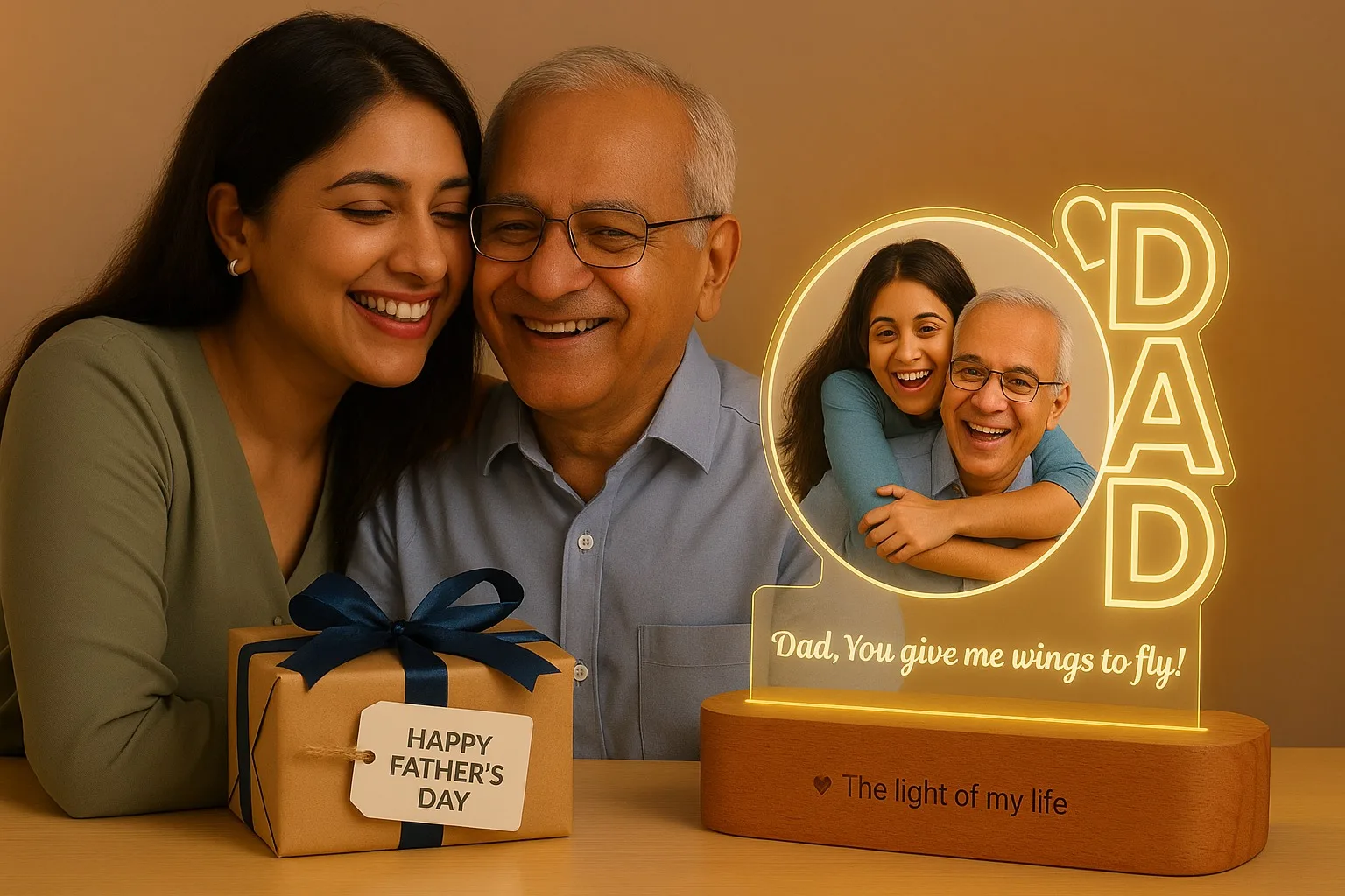 fathers day gift from daughter personalized lamp